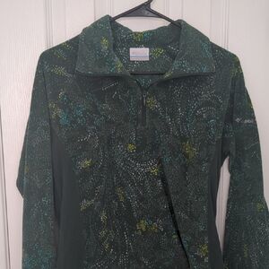 Columbia Green Fleece Patterned Pullover
